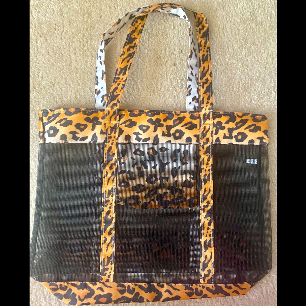 Women's Lightweight Cheetah Mesh Handbag